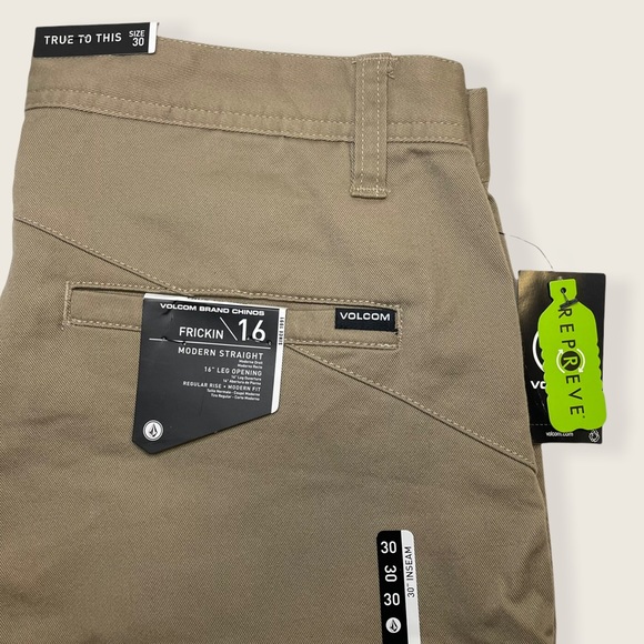 Volcom - Frickin Modern Straight Pant - Khaki - 30 - Picture 10 of 10